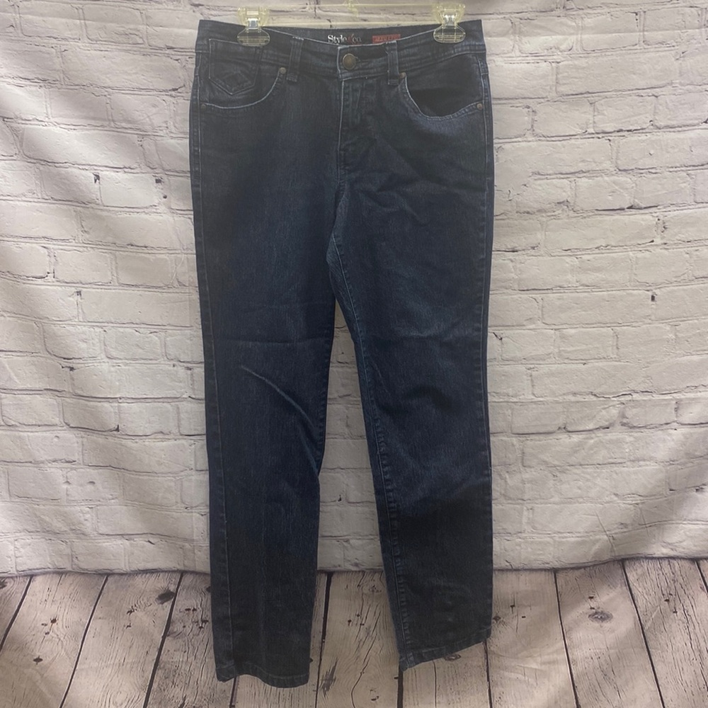 Style & Co. Slim Leg Button Jeans